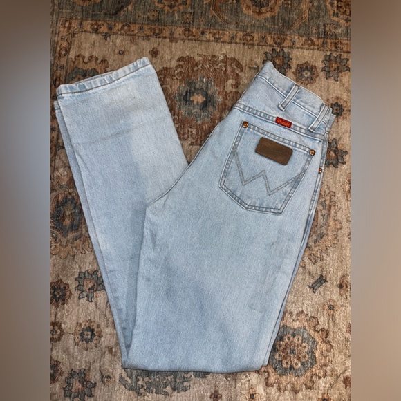 Light Wash Straight Leg Wranglers - Picture 2 of 5